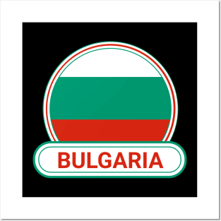 Bulgaria Country Badge - Bulgaria Flag Posters and Art